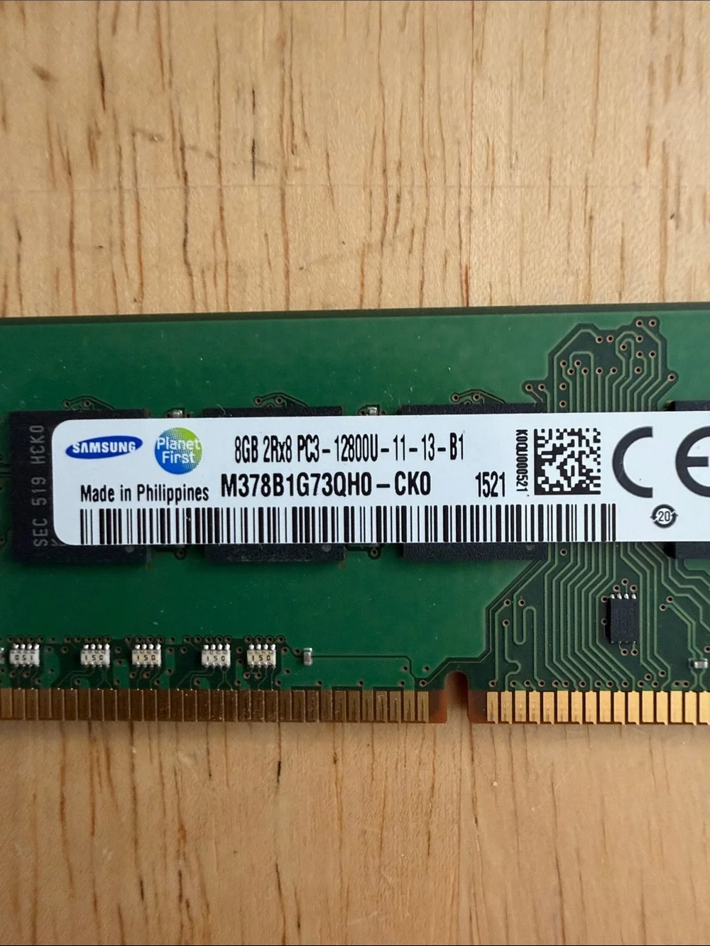 Samsung 2x8GB PC3 Desktop RAM Modules - Green and Black